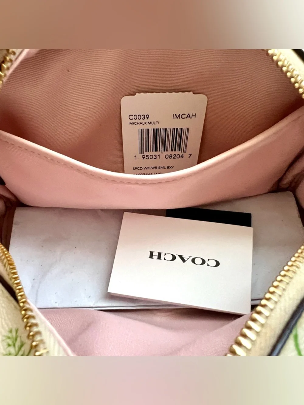 Authentic Small Boxy Cosmetic Case With Spaced Wildflower Print • C0039 • NWT - Picture 7 of 8